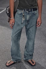 Second Blue - Mellanblå - Mercury Mid Waist Relaxed Bootcut Leg Jeans - 1