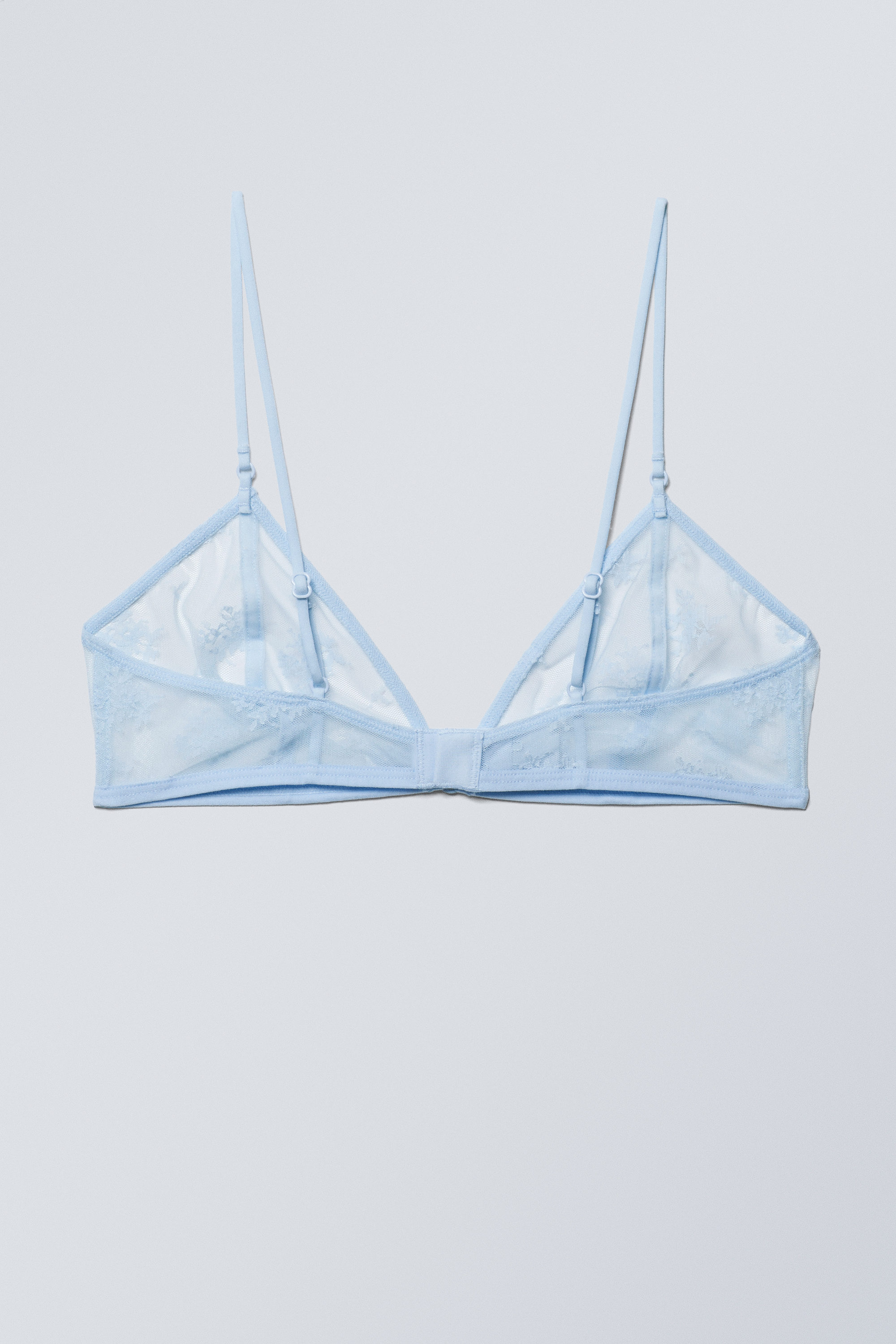 sheer lace triangle bra - Light Blue | Weekday EU