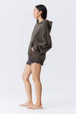 Dark Brown - Oversized Heavyweight Hoodie - 2