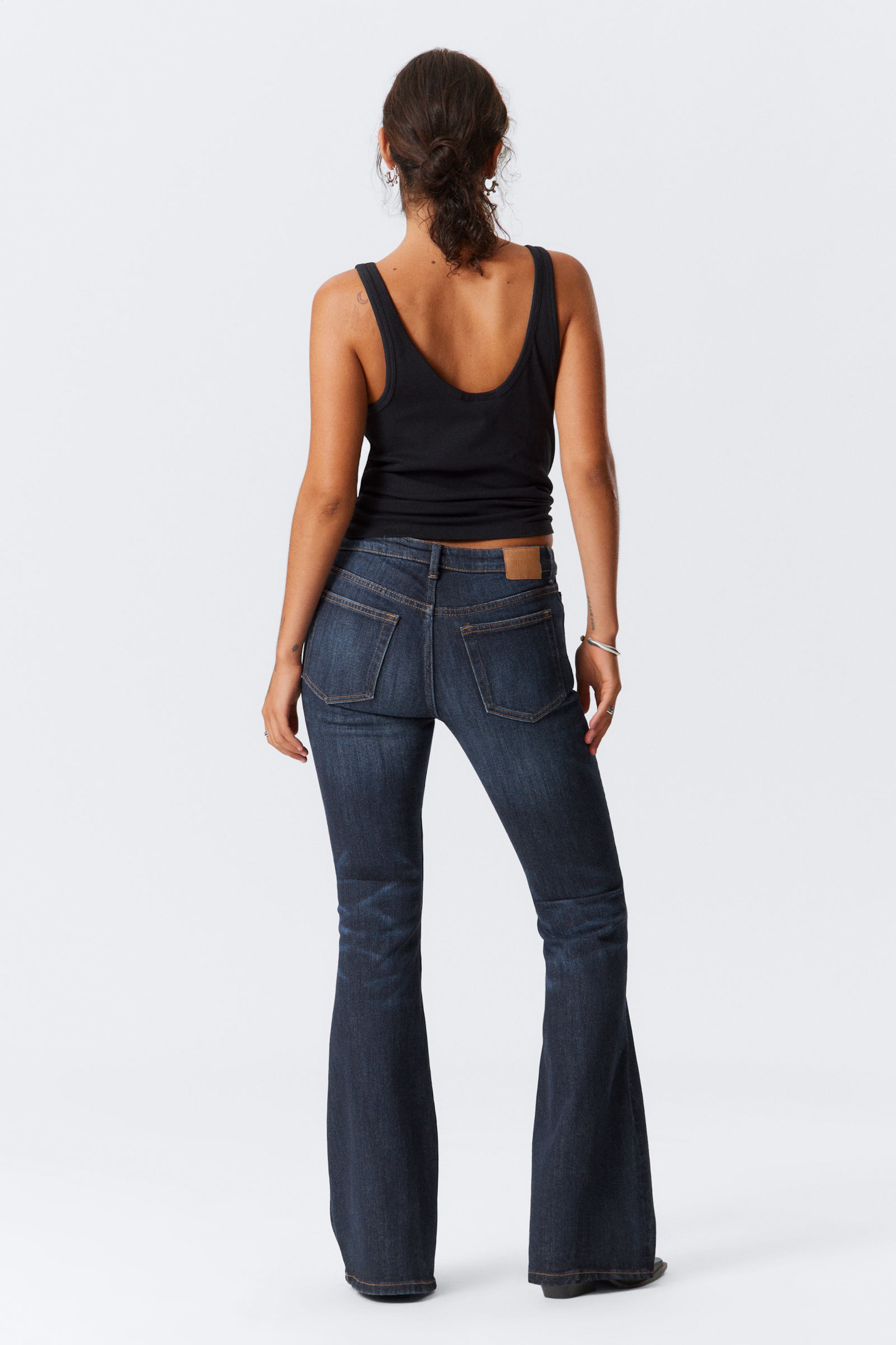 Vein Blue - Dunkelblau - Flame Low Waist Slim Flared Leg Jeans - 7
