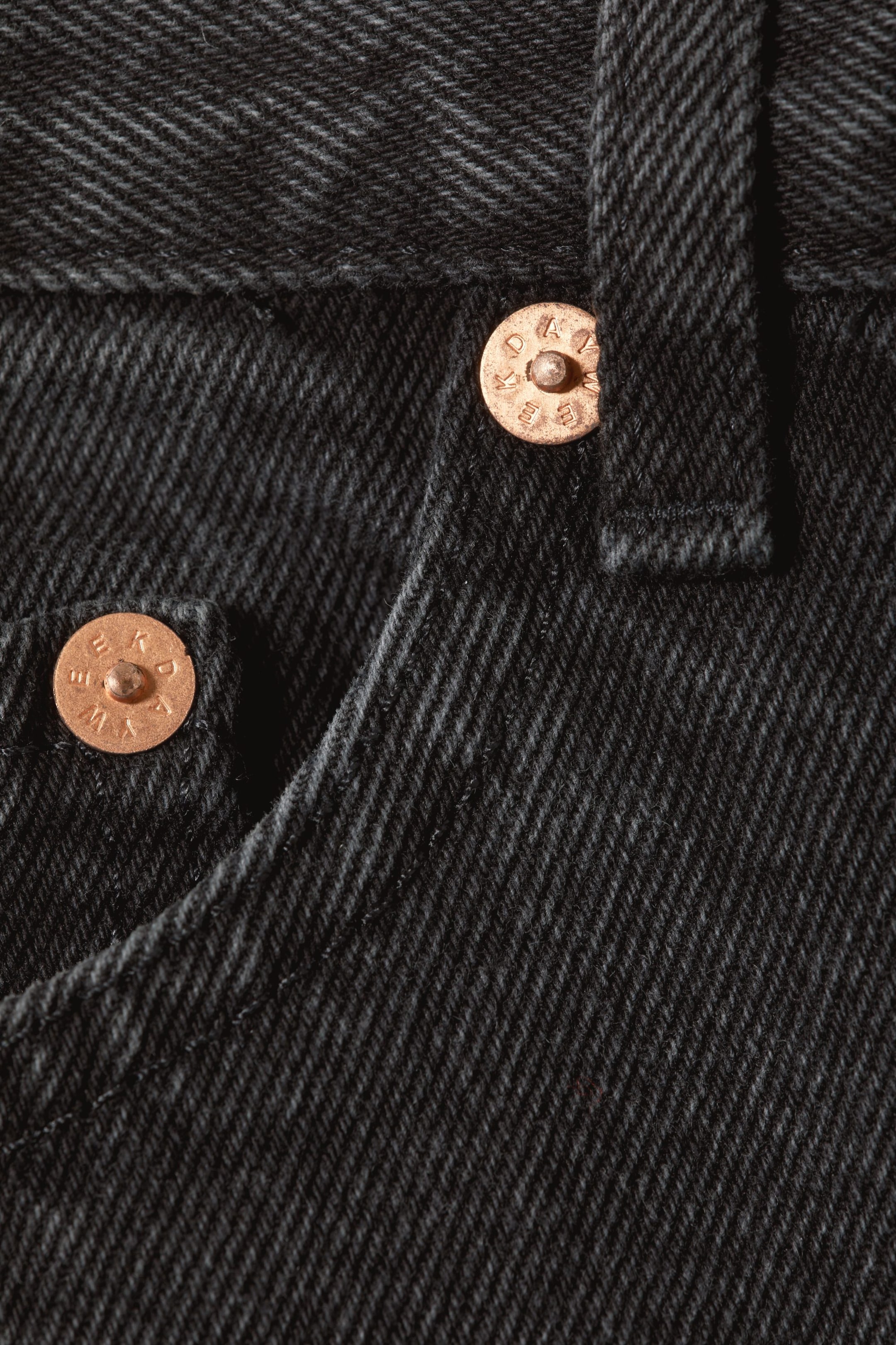 Black Dark - Rail Mid Rise Loose Wide Jeans - 1