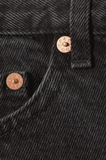 Black Dark - Rail Mid Rise Loose Wide Jeans - 1