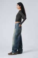 Gasoline Blue - Medium Blue - Galaxy Loose Straight Leg Jeans - 6