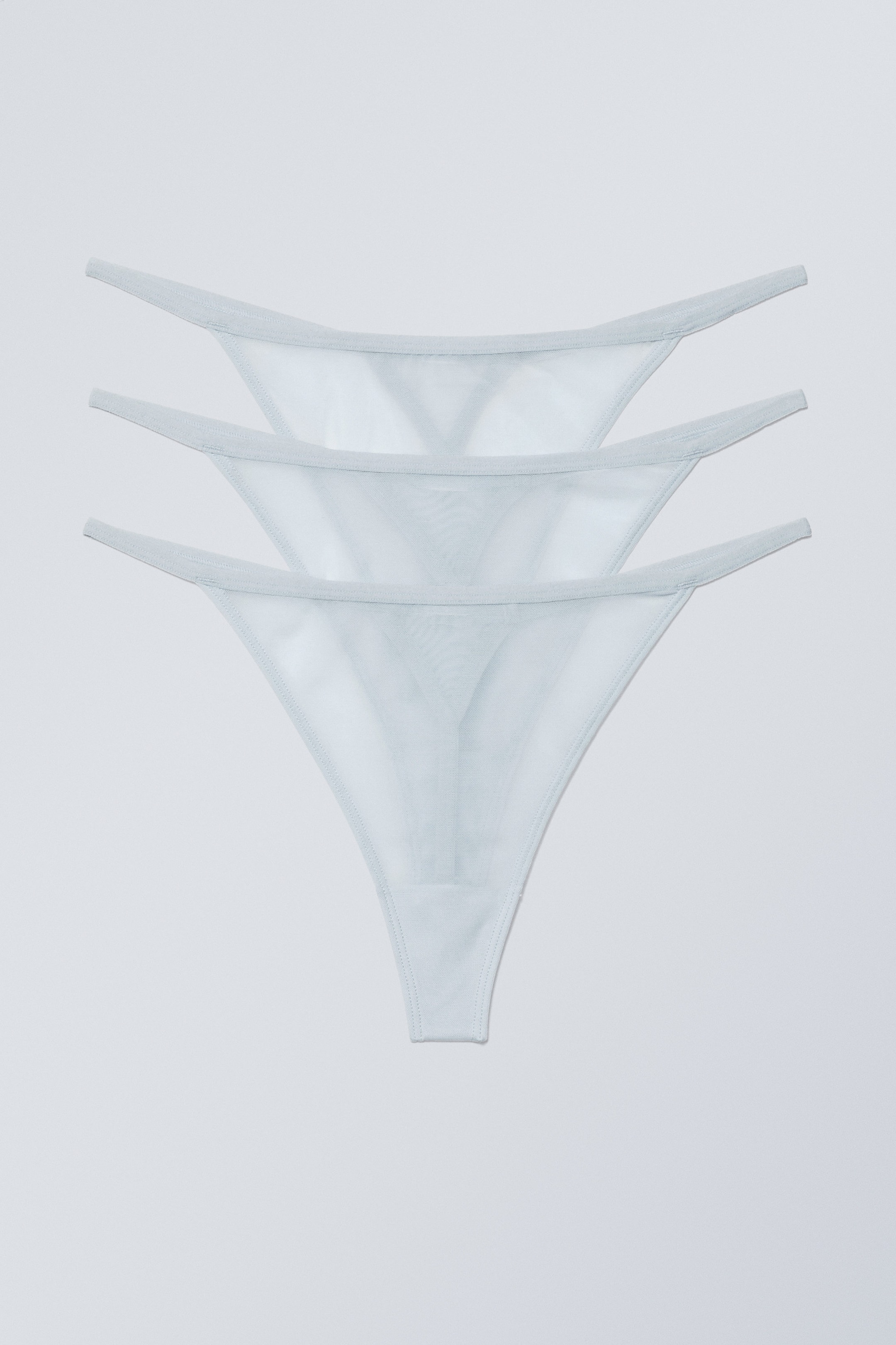Bleu clair - Tanga bonnie en maille, Lot de 3 - 0
