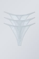 Bleu clair - Tanga bonnie en maille, Lot de 3 - 0