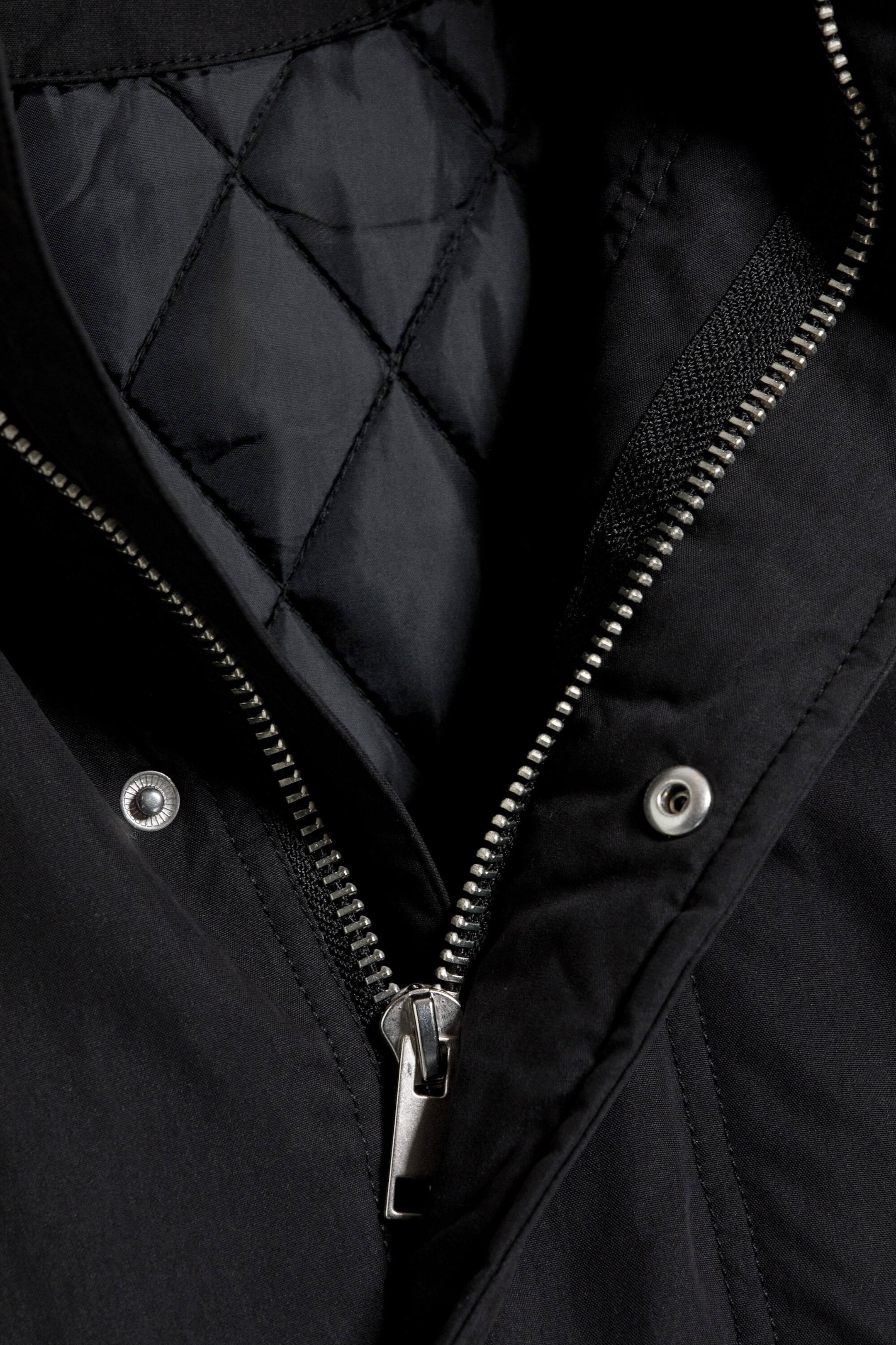 Black - Faux Fur-Trim Puffer Jacket - 2