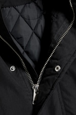 Black - Faux Fur-Trim Puffer Jacket - 1