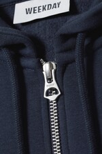 Donkerblauw - Standaardhoodie met rits Essence - 1