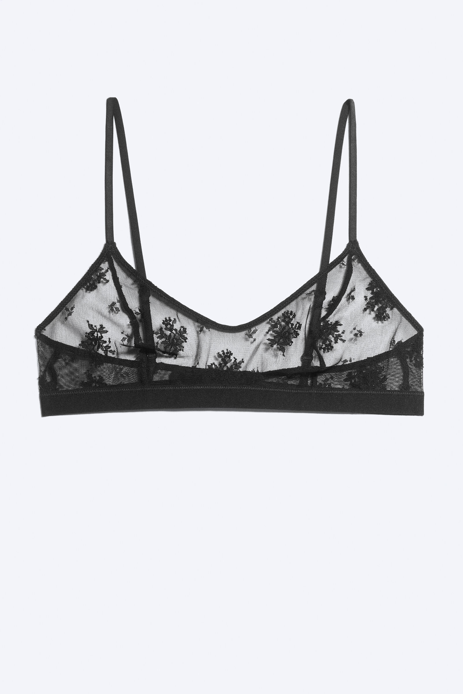 Scooped soft plunge bra