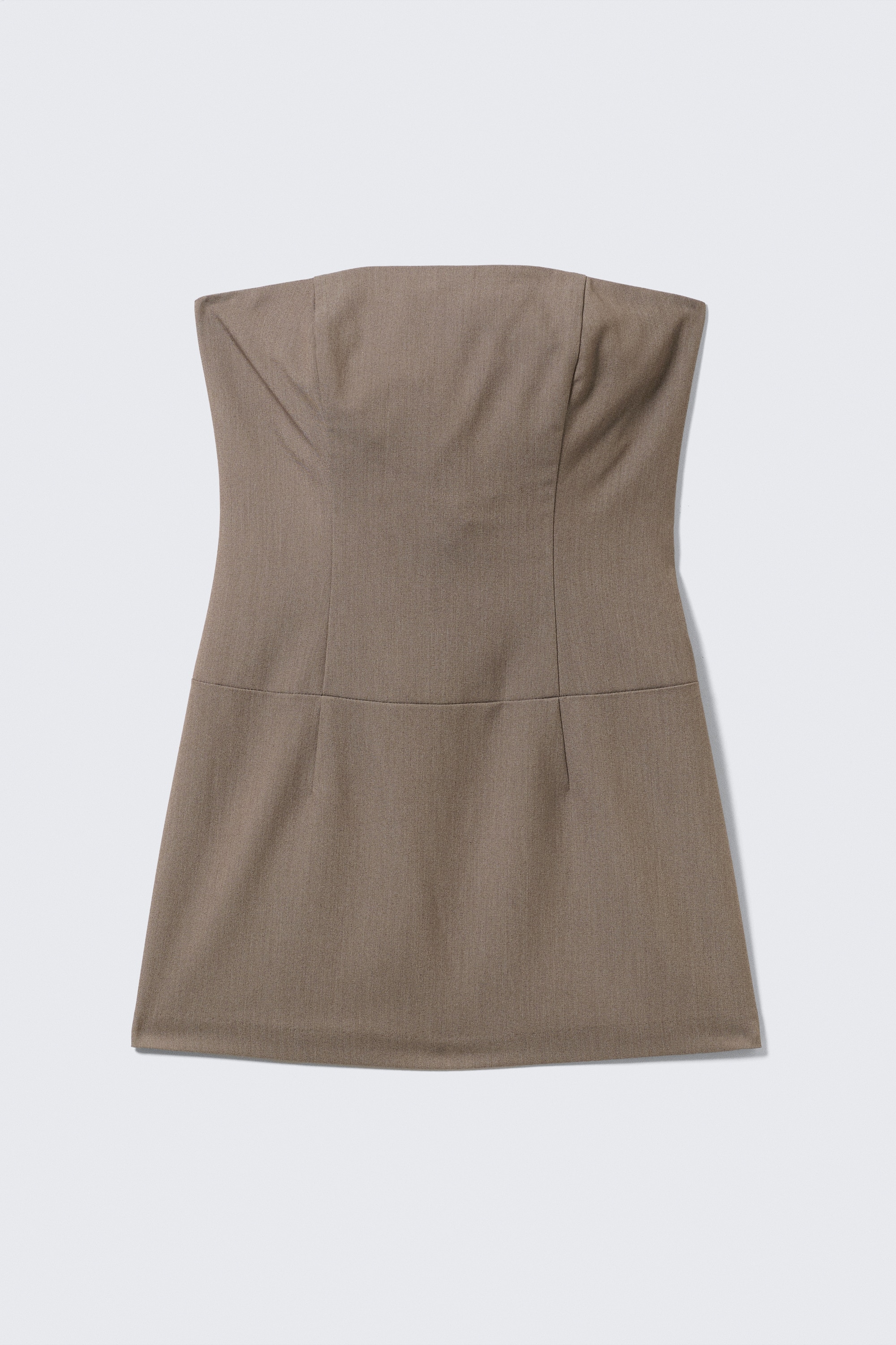 Mini šaty z oblekové látky - Mole Melange/Kostkovaná tmavě hnědá