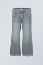 Trove Blue - Medium Blue - Nova Low Rise Slim Bootcut Leg Jeans - 0