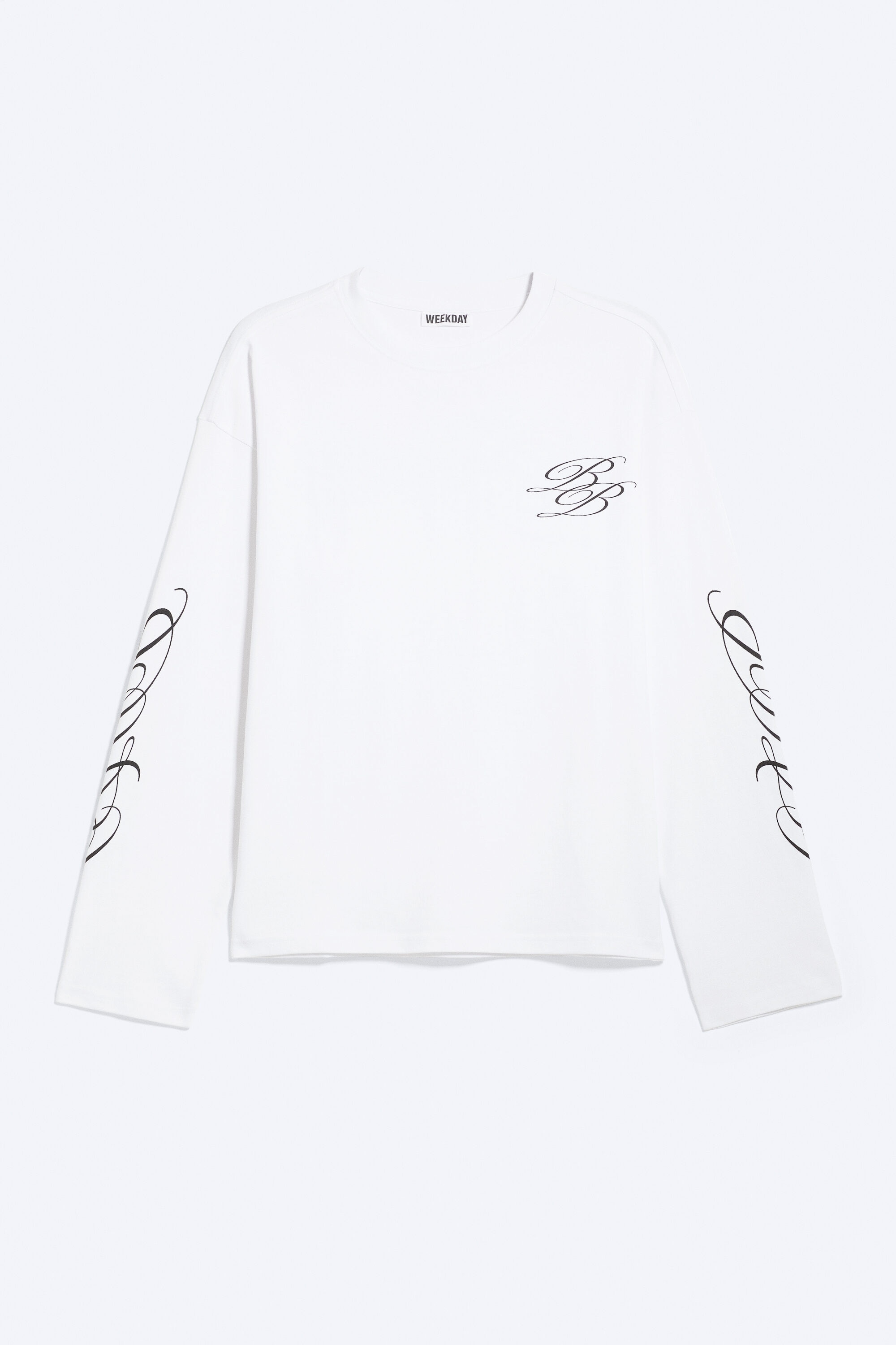great boxy graphic long sleeve t-shirt - White - Broken Beats