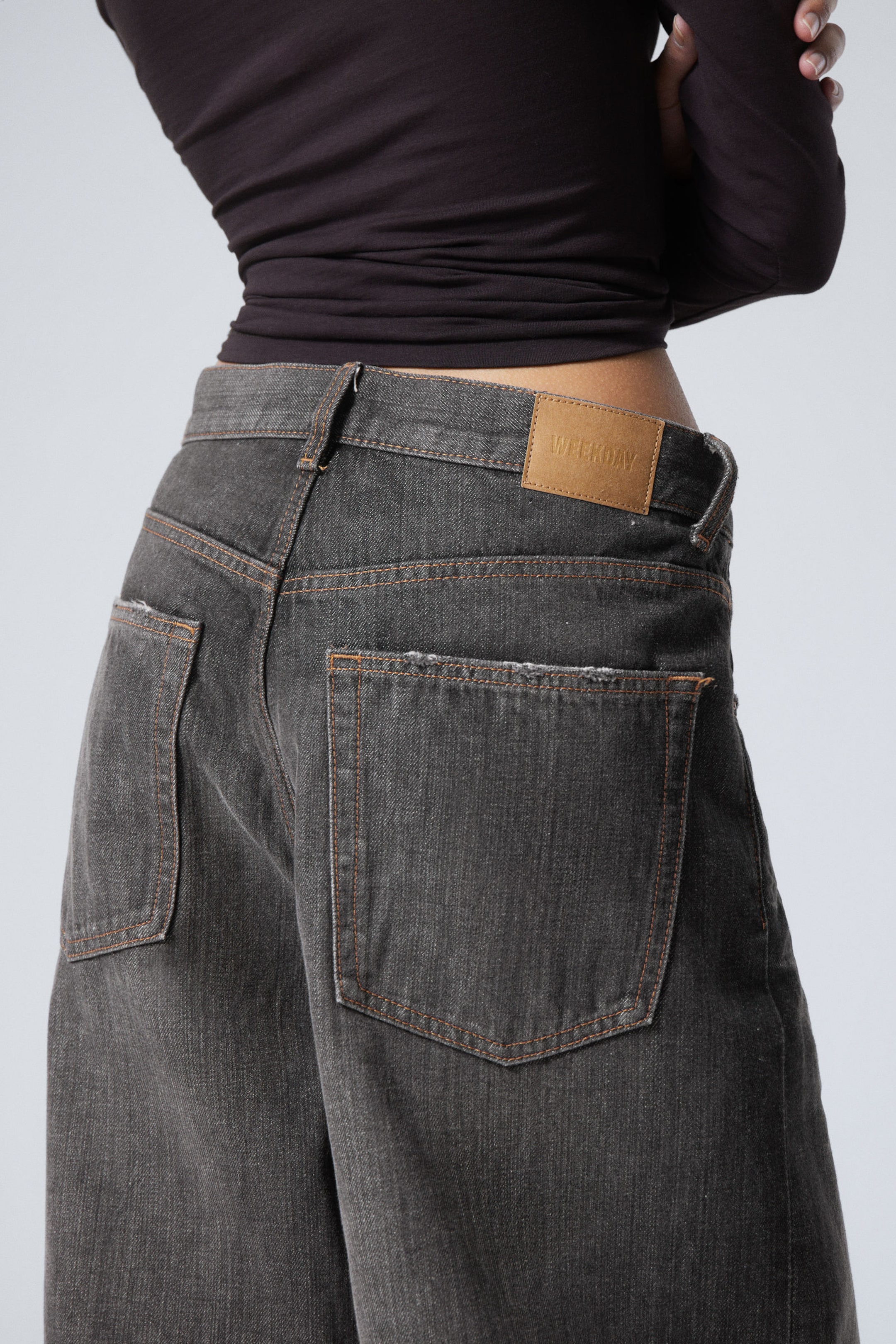 Ash Black - Black - Astro Loose Baggy Leg Jeans - 11