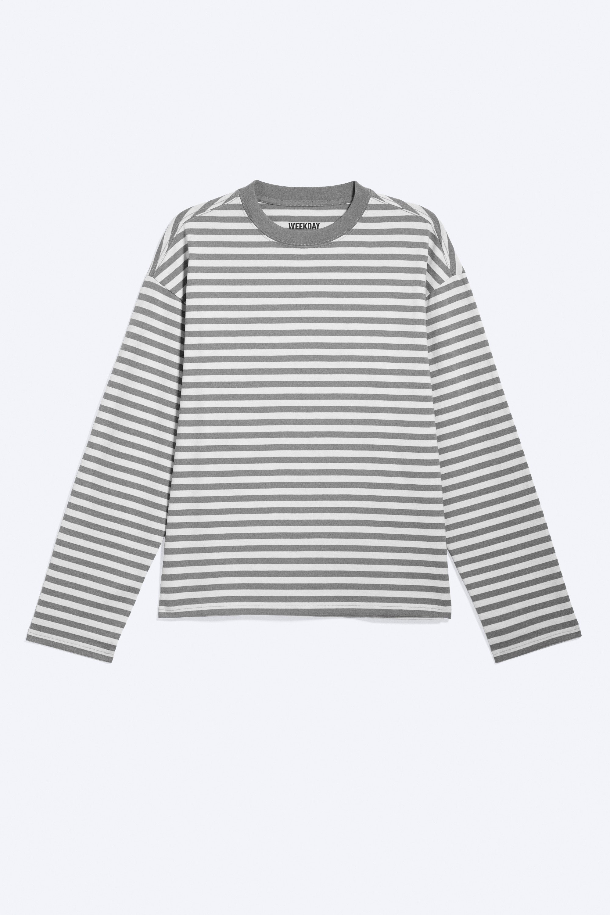 T-shirt carré à manches longues Great - Blanc/Gris rayé/Jaune/Rayures blanches et bleu marine/Bleu marine foncé/Blanc/Vert foncé/Rayures bleu et blanc/Marron foncé/Blanc - Rayures marron/Blanc - rayures vertes/Noir/Marron foncé rayé/Taupe cendré clair/Rayures blanc / vert foncé