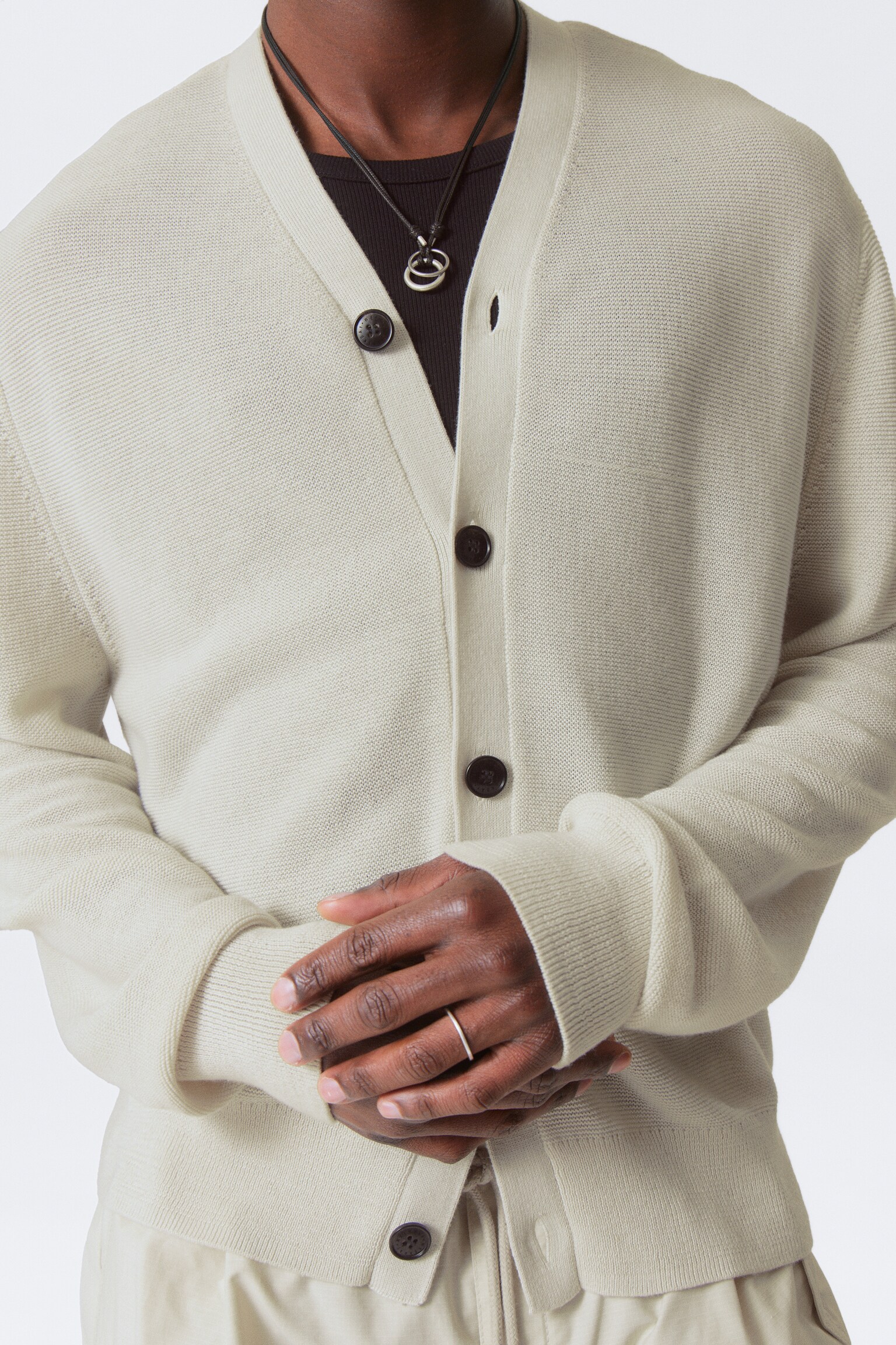 Vest met knopen - Regular Fit - Lichtbeige - 3