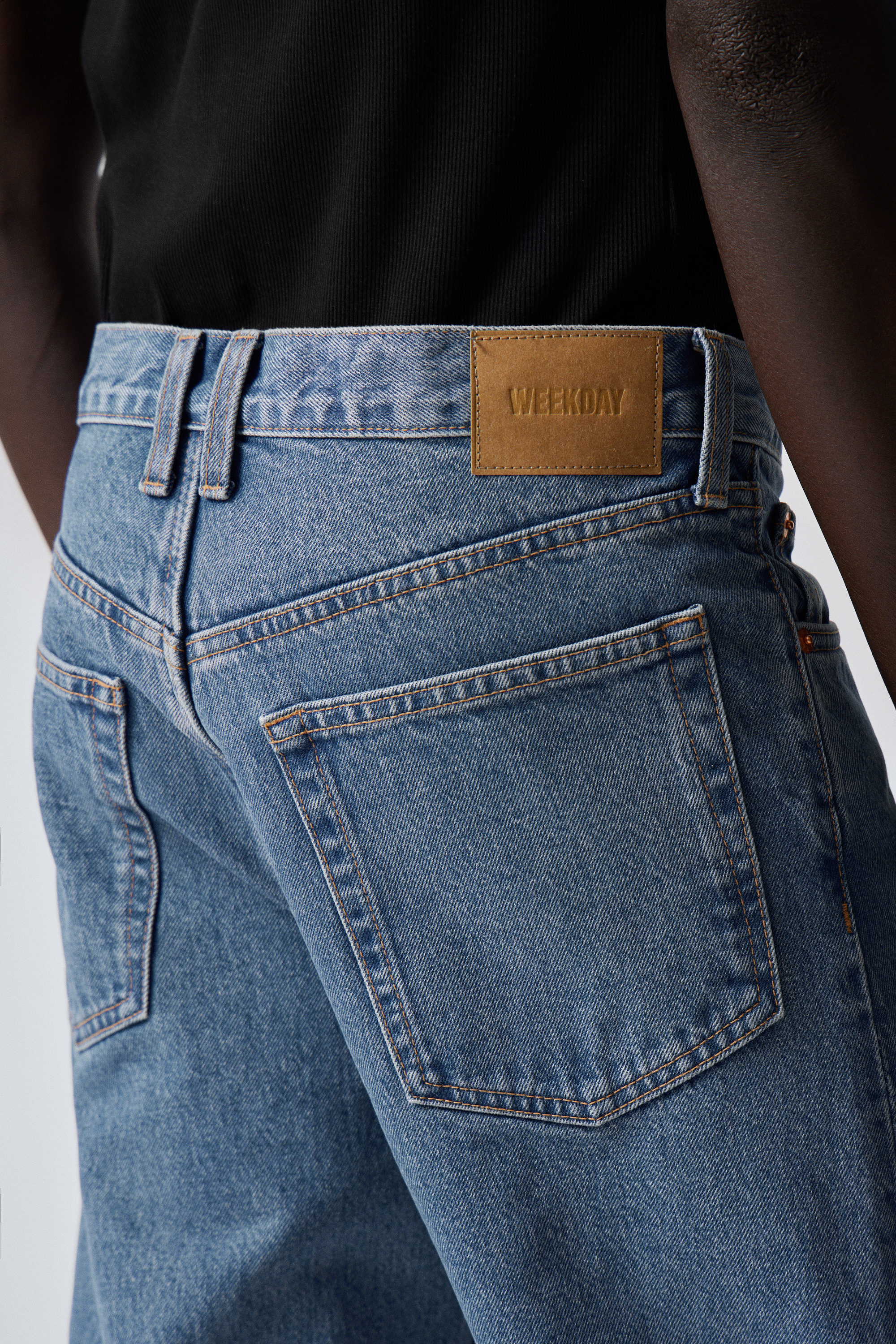 90s Blue - Mittelblau - Barrel Relaxed Tapered Leg Jeans - 6