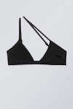 Black - Asymmetric Pullover Bikini Top - 0