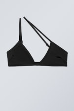 Black - Asymmetric Pullover Bikini Top - 0
