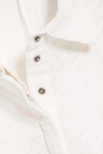Striped White - Tie‑Detail Cotton Shirt - 6