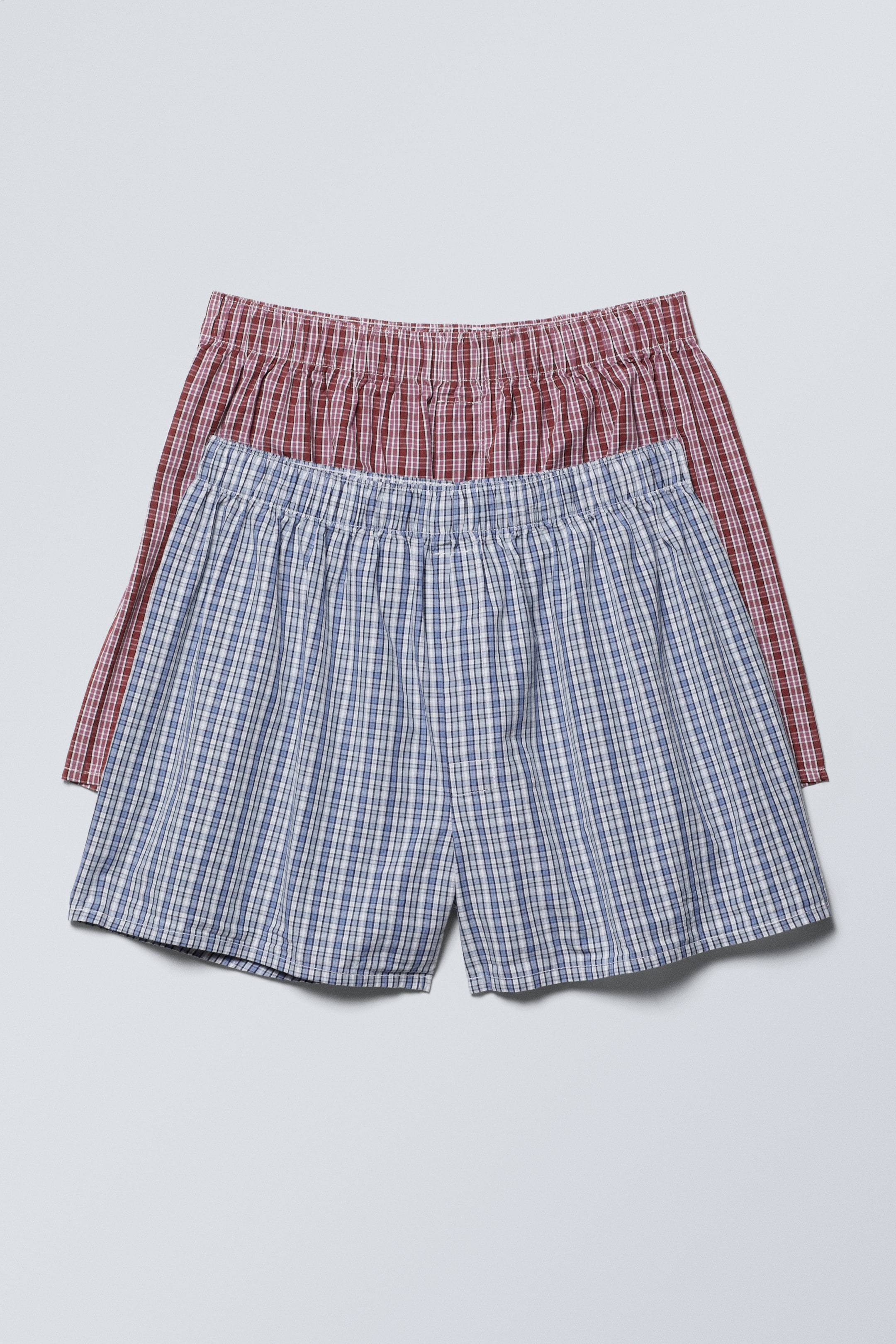 Grotere afbeelding bekijken: 2-pack Boxer Shorts - Paarse ruit blauwe ruit - HEREN | H&M NL 1
