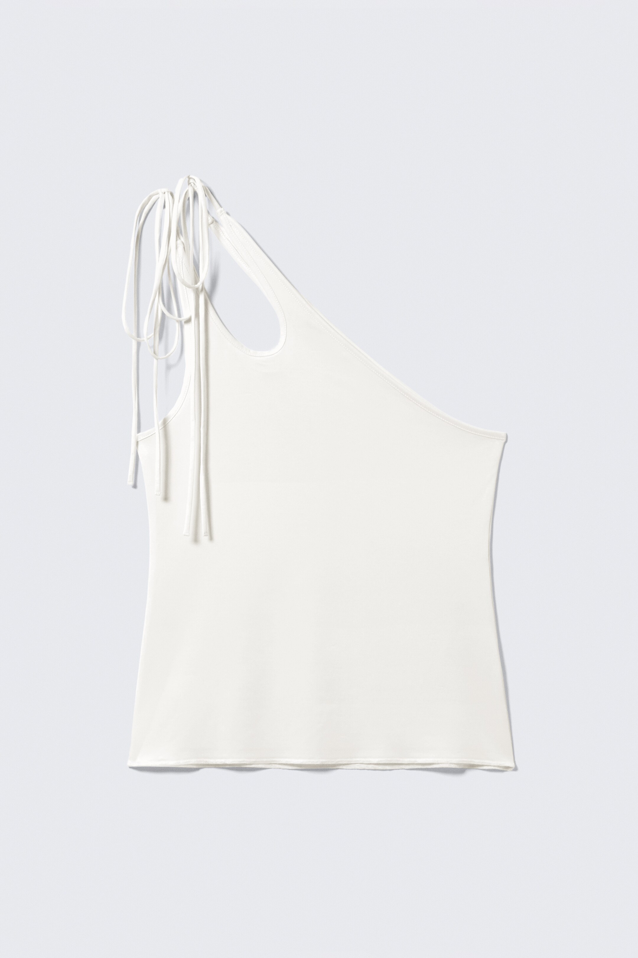 Grotere afbeelding bekijken: Tricot tanktop met asymmetrische stropdas - Wit - DAMES | H&M NL 5