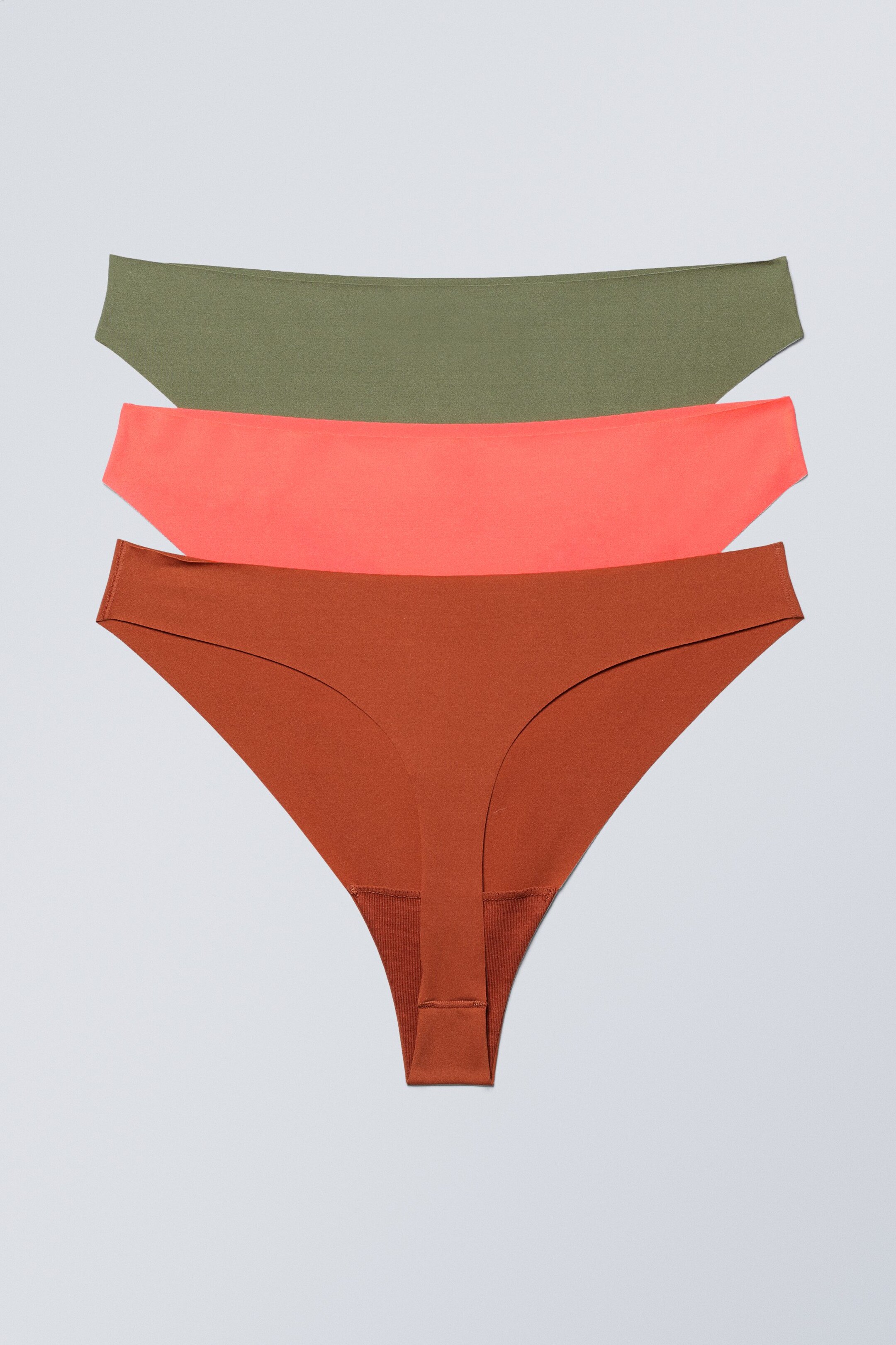 Coral rust sage - 3-pack Maya Seamless Thong - 1