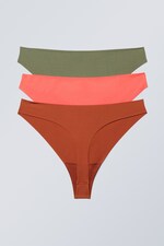 Coral rust sage - 3-pack Maya Seamless Thong - 1