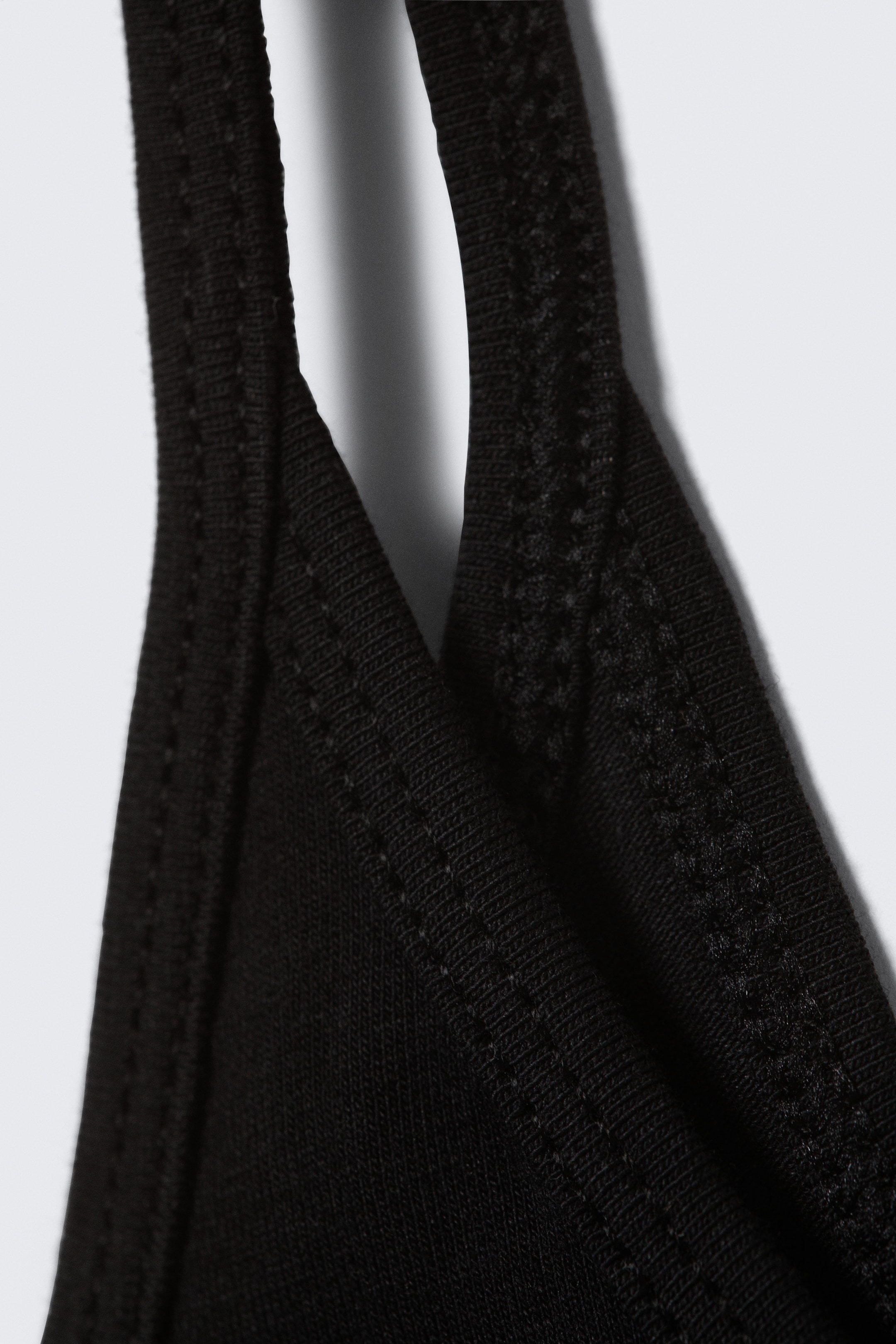 Black - Slim Strap Tank Top - 1