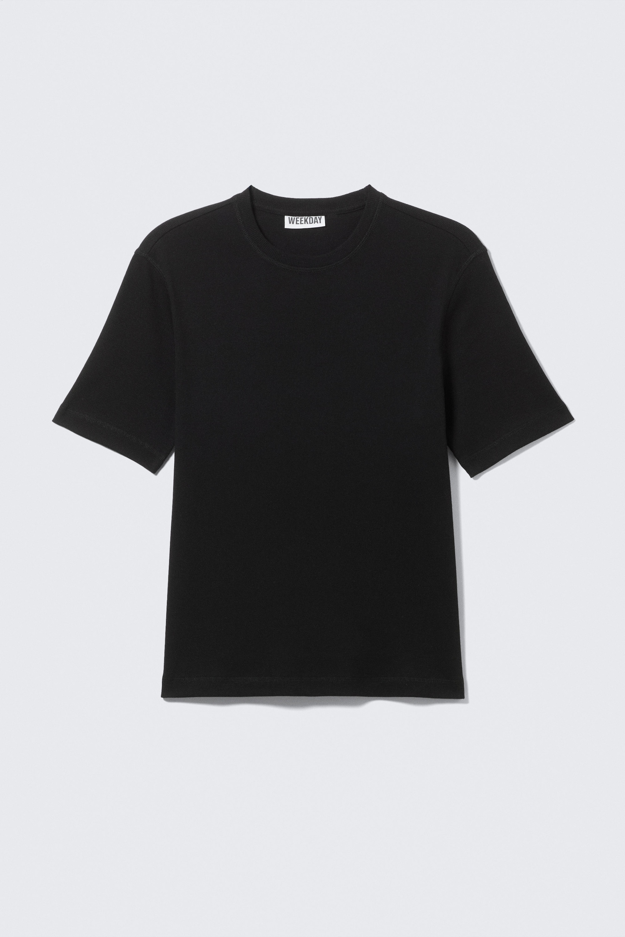 Black - Classic Slim Ribbed Cotton T-shirt - 4