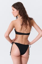 Zwart - Bikinibroekje met strikbandjes - 2