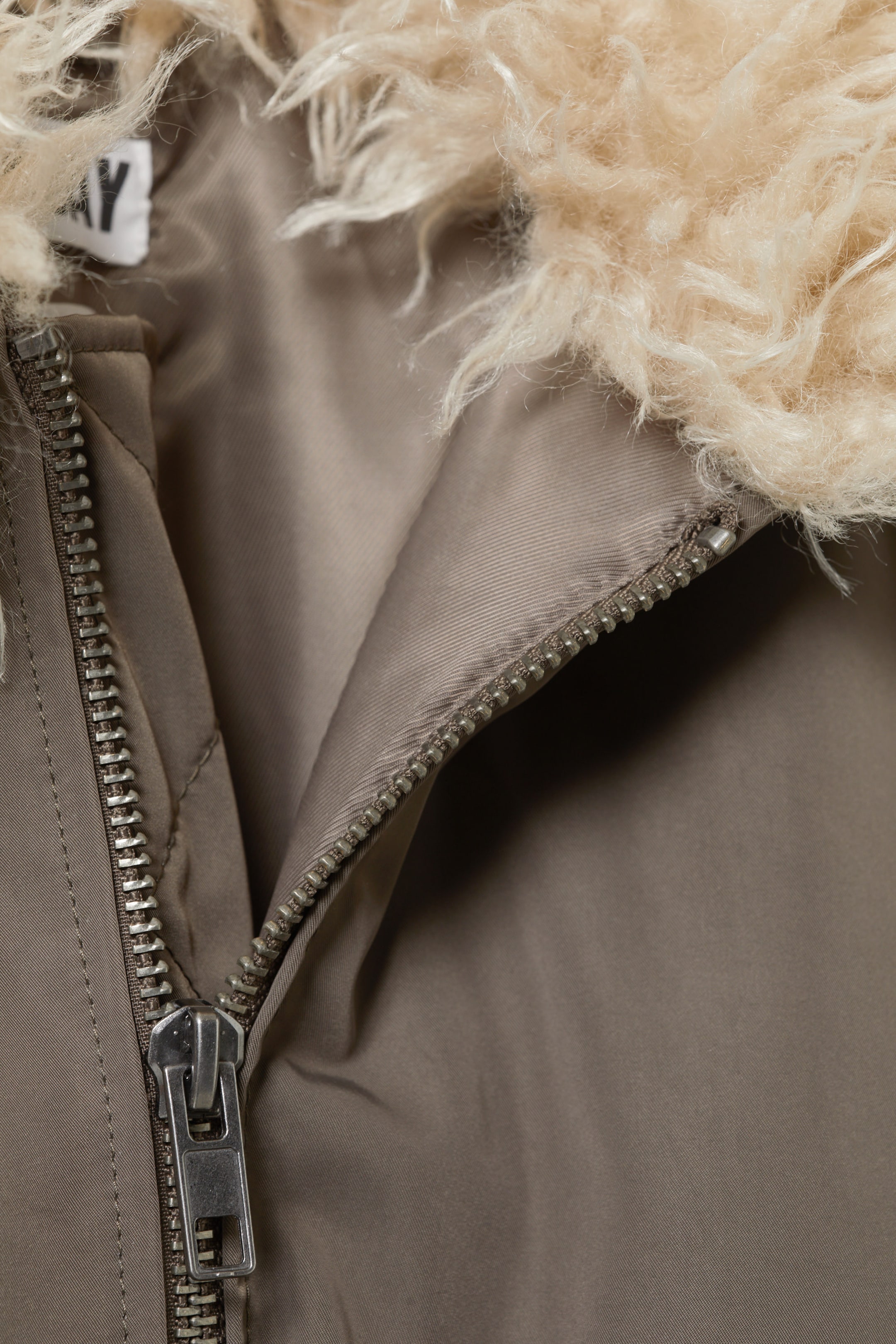 Dark Mole - Faux Fur Collar Bomber Jacket - 1