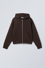 Dark Brown - Simon Scuba Zip Hoodie - 5