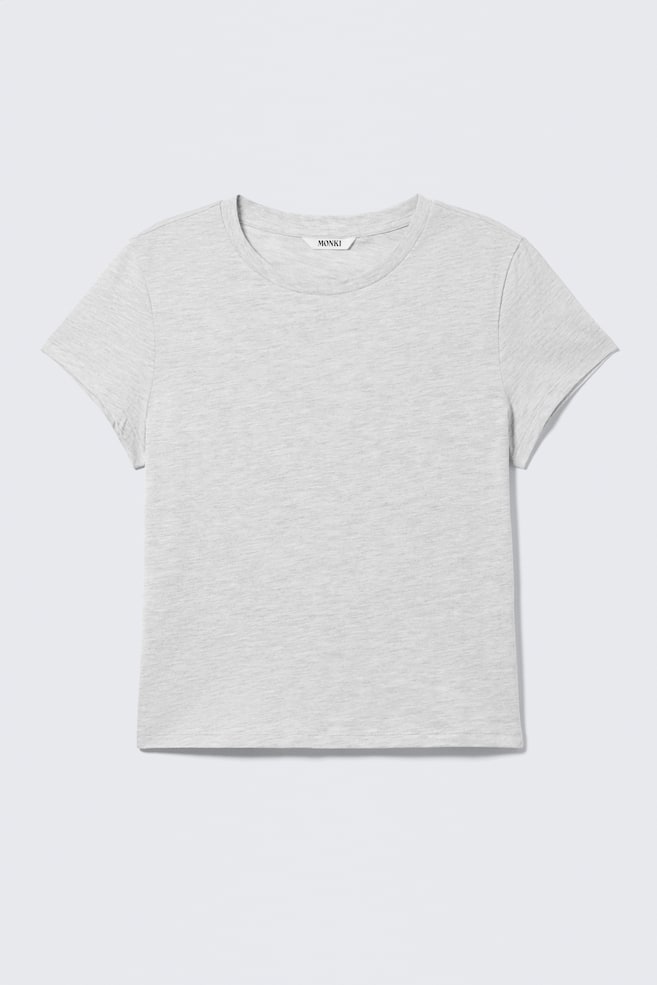 Camiseta Regular Fit Mini - Gris jaspeado/Marrón/Blanco/Amarillo lima/rosa melocotón a rayas/Rosa/verde a rayas - 1