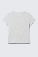Grey Melange - Regular Fit Mini T-shirt - 3