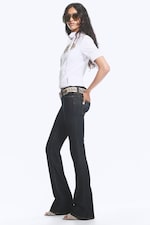 Blue Rinse - Mörkblå - Booty Bei Low Waist Skinny Bootcut Jeans - 2