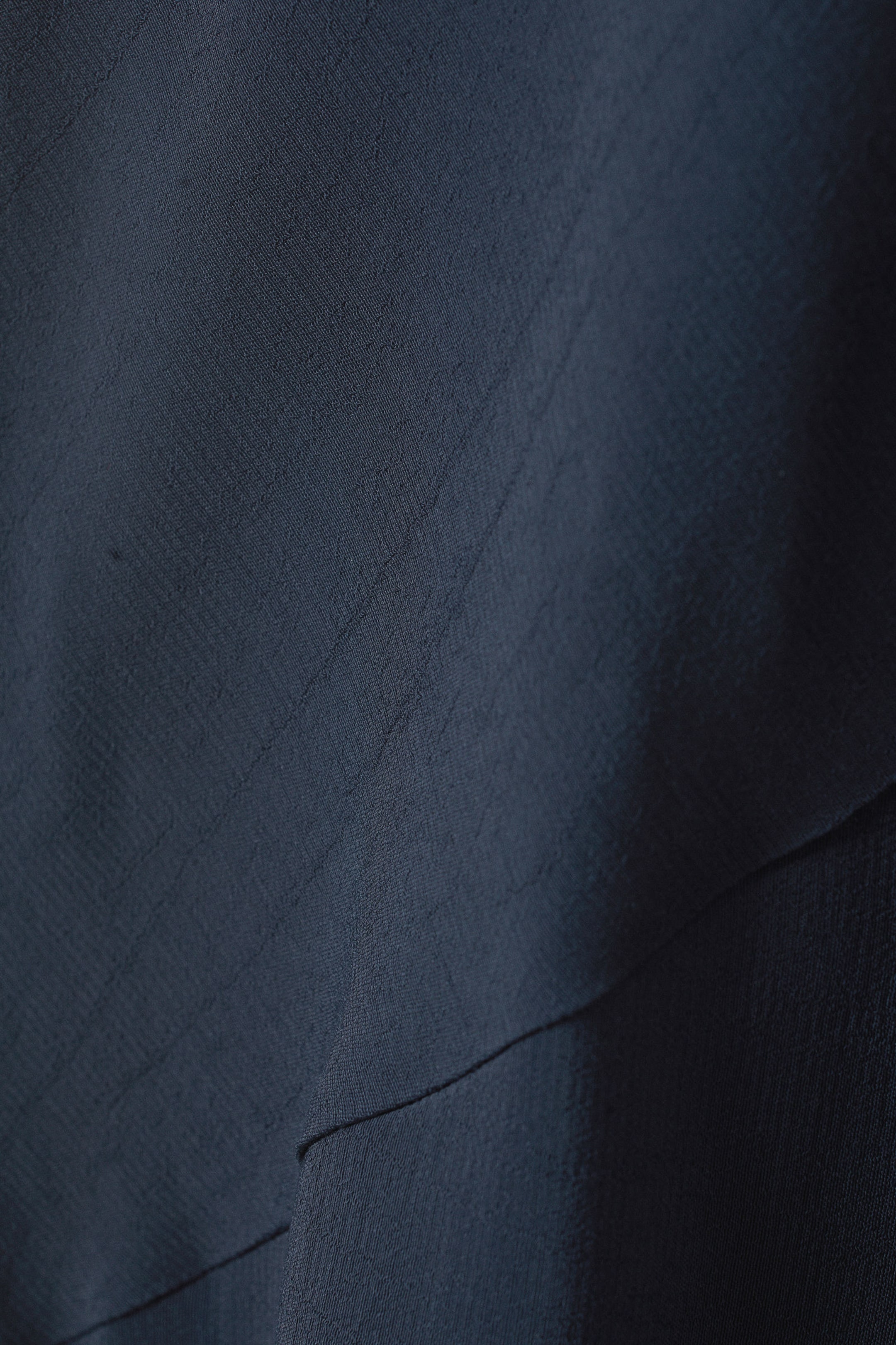 Donkerblauw - Asymmetrische midi-rok - 1