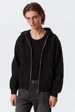 Schwarz - Klassischer Zip-Hoodie - 2
