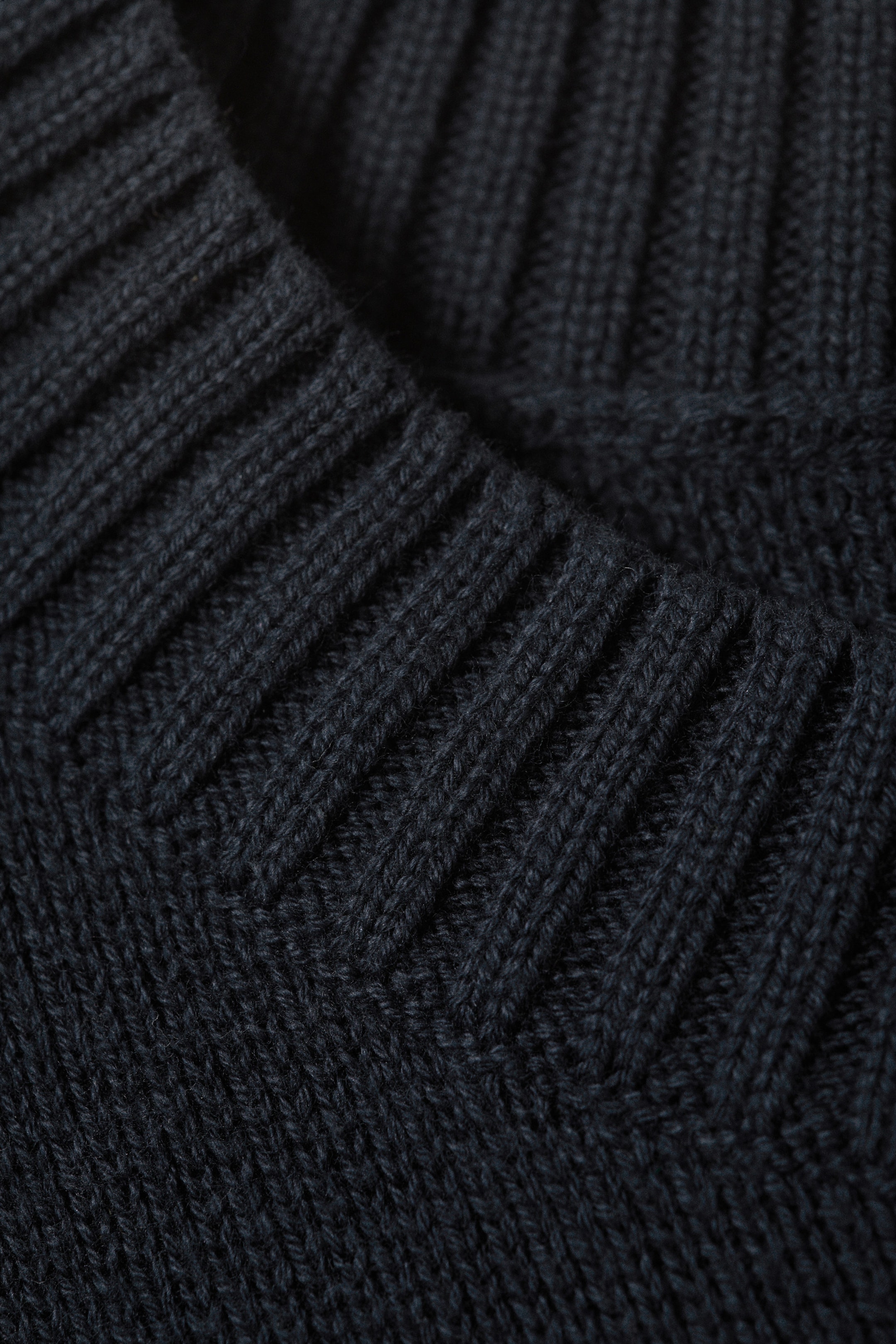 Navy Blue - Alive - Oversized grafische gebreide katoenen trui - 5