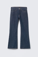 Blue Rinse - Dark Blue - Boo Bootleg Low Rise Regular Bootcut Jeans - 4