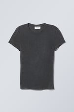 Off Black - Soft Sheer Fitted T-shirt - 0