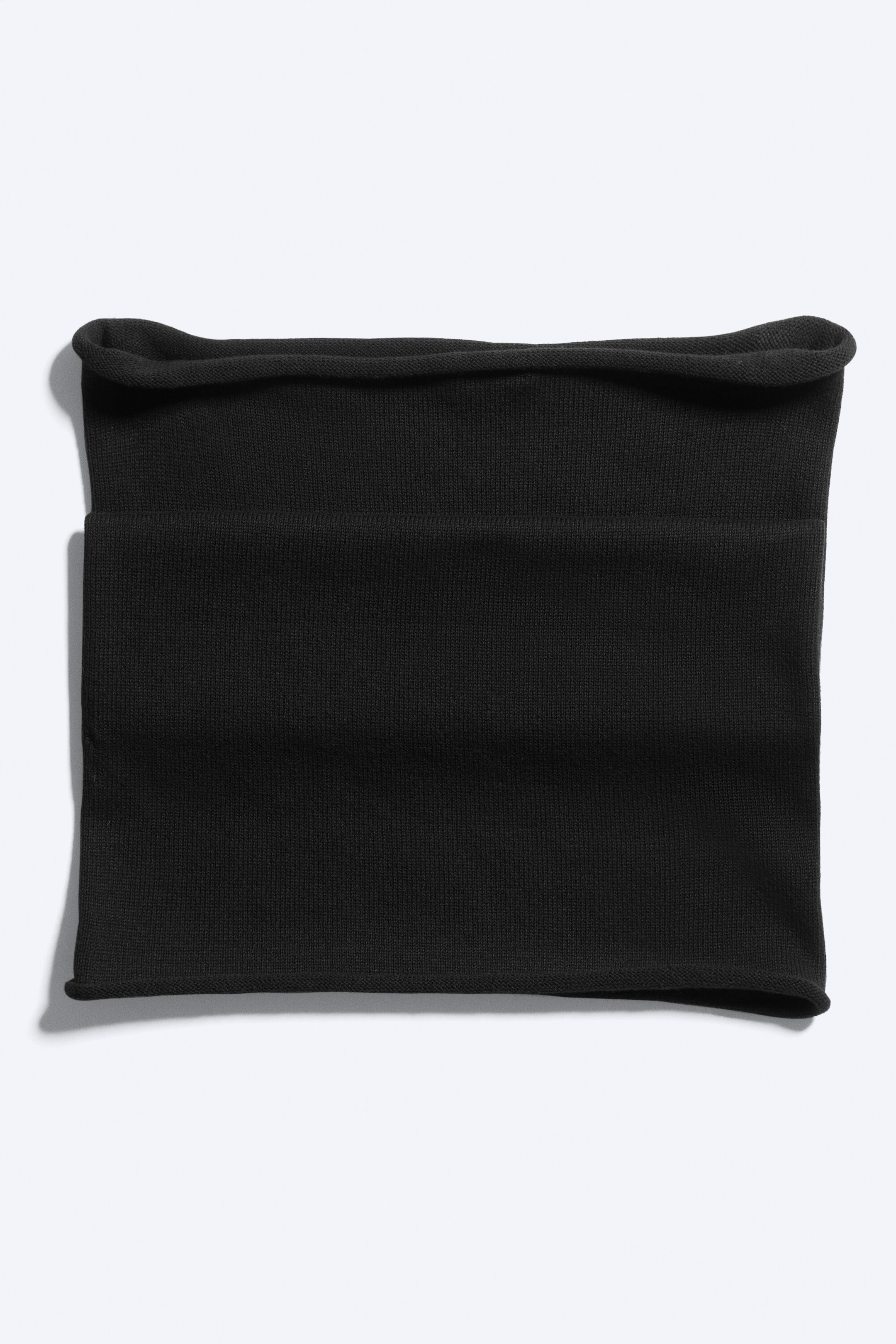Black - Knitted Tube Neck Warmer - 3