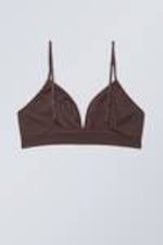 Dark Plum - Cat Soft Triangle Bra - 1