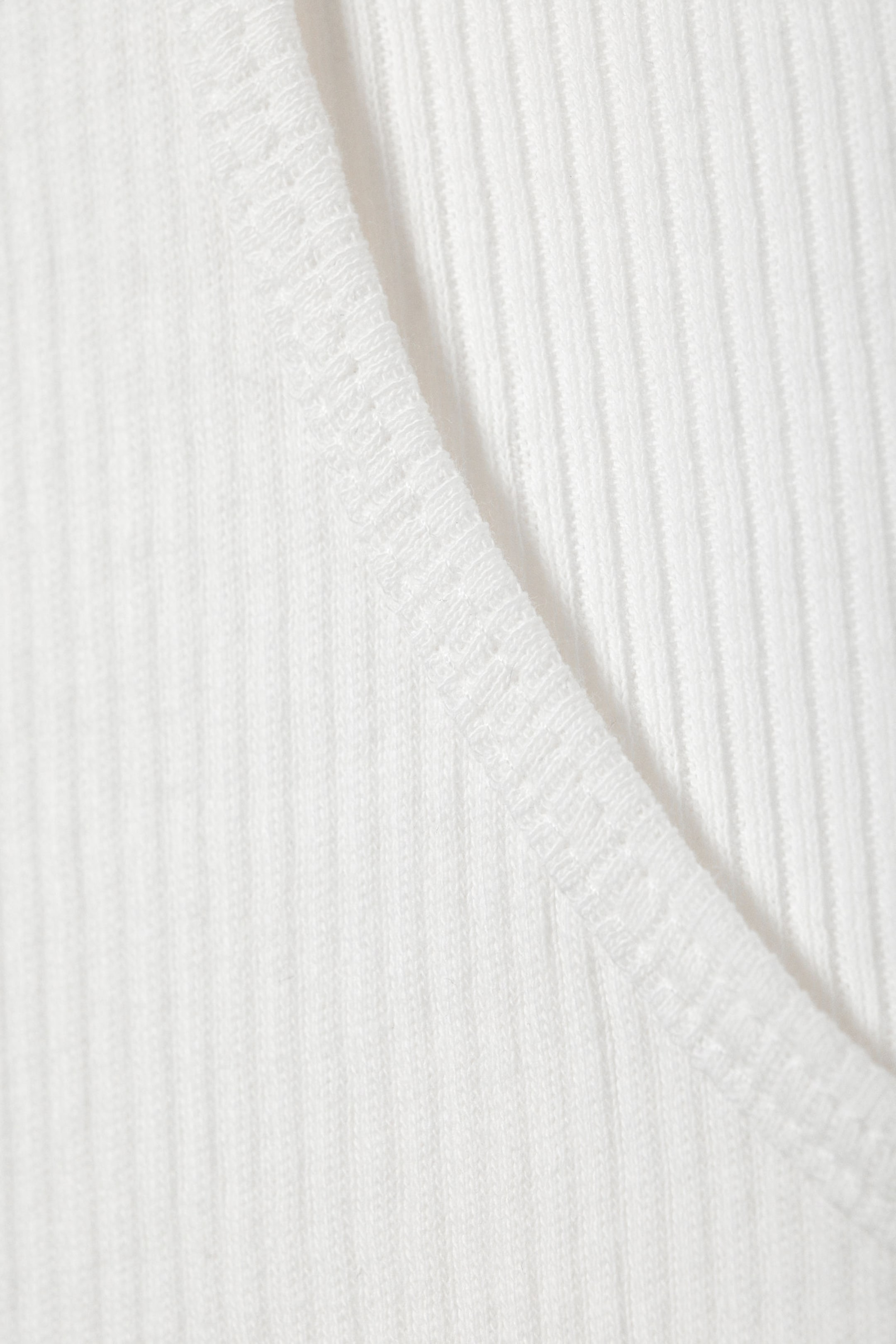 White - Sheer Rib Tank Top - 3