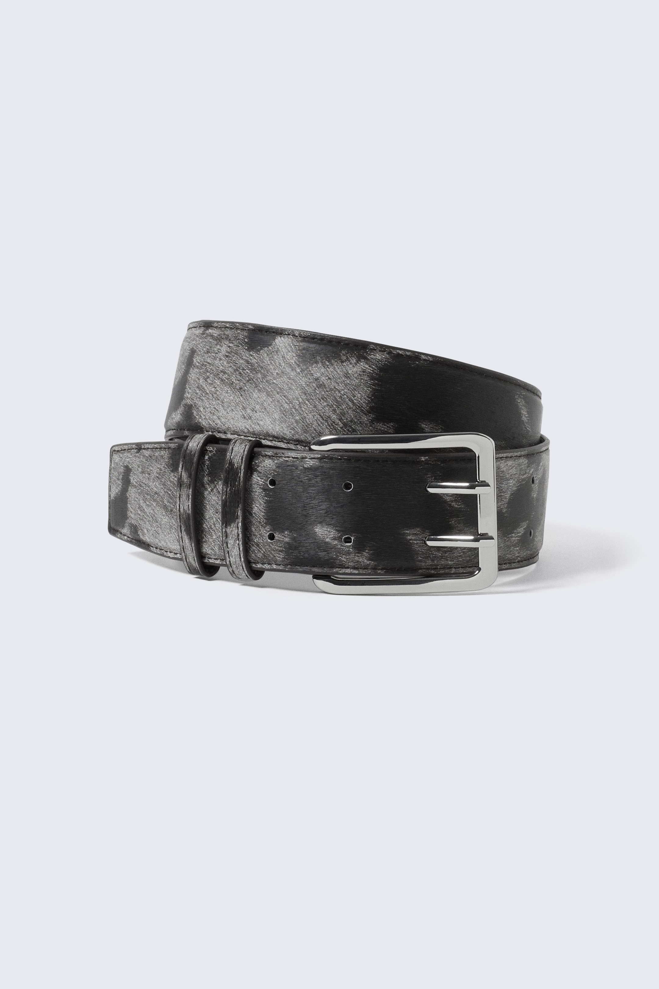 Zobrazit větší obrázek: Double Prong Cow Belt - Black Cow - ŽENY | H&M CZ 1