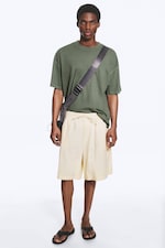 Light Beige - Linen-Blend Shorts - 0