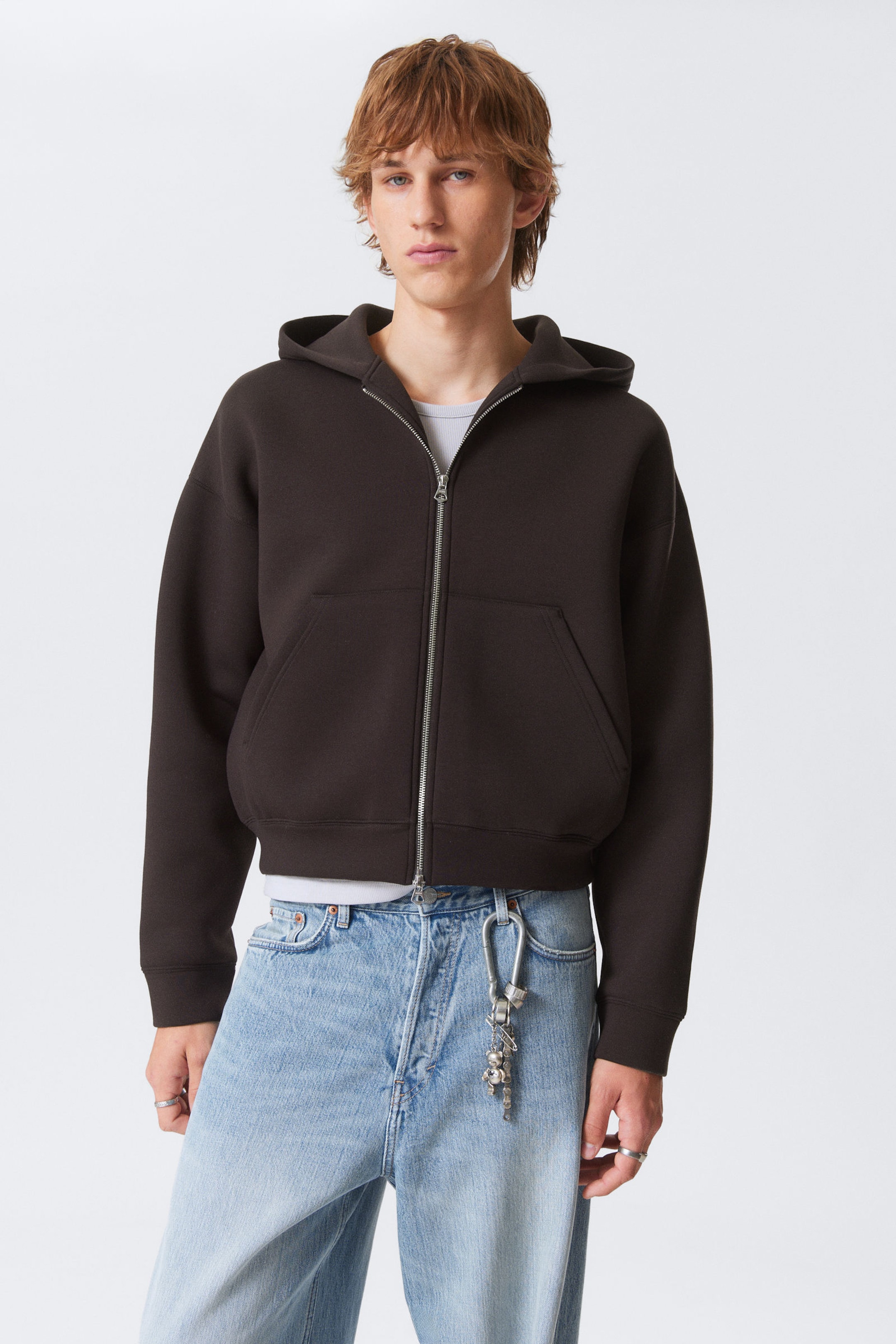 #3F3838 - Simon Scuba Zip Hoodie - 1