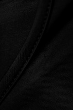 Black - Long-Sleeved V-Neck Top - 4