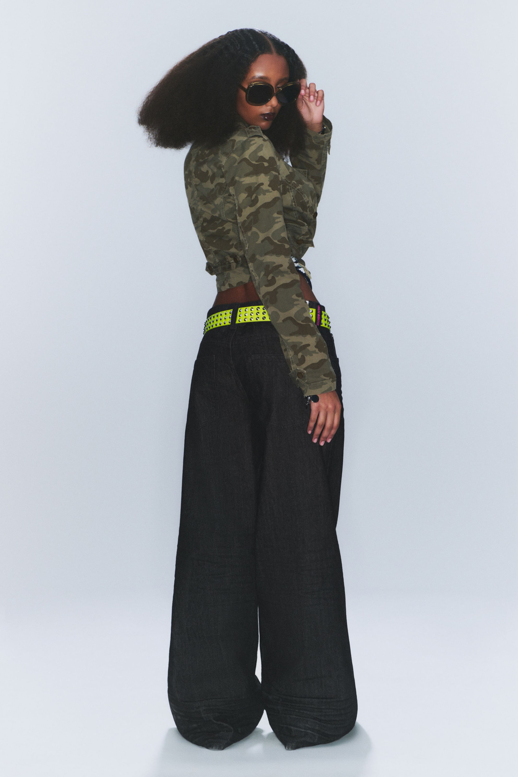 Extra Black Rinse - Poser Regular Waist Loose Wide Jeans - 3