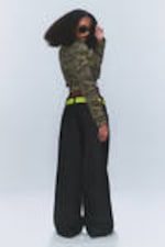 Extra Black Rinse - Poser Regular Waist Loose Wide Jeans - 3