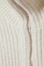 Cremeweiß - Strickjacke Brielle mit Reißverschluss - 1